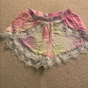 Tie Dye Lace Soft Shorts